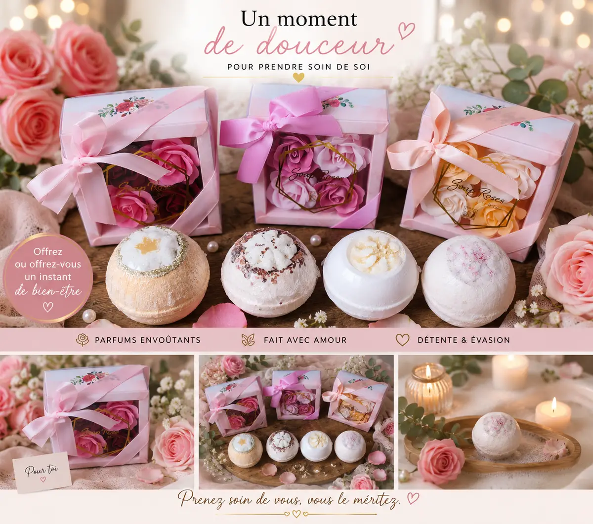 Coffret douceur ROSE